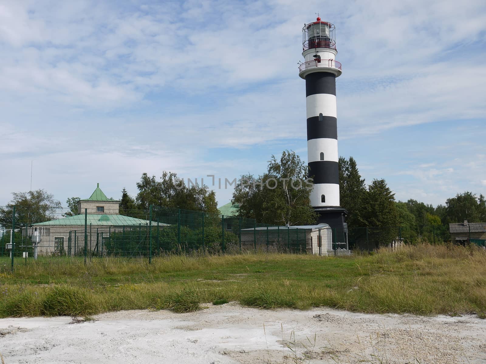 lighthouse in port of Riga in a good sunny day