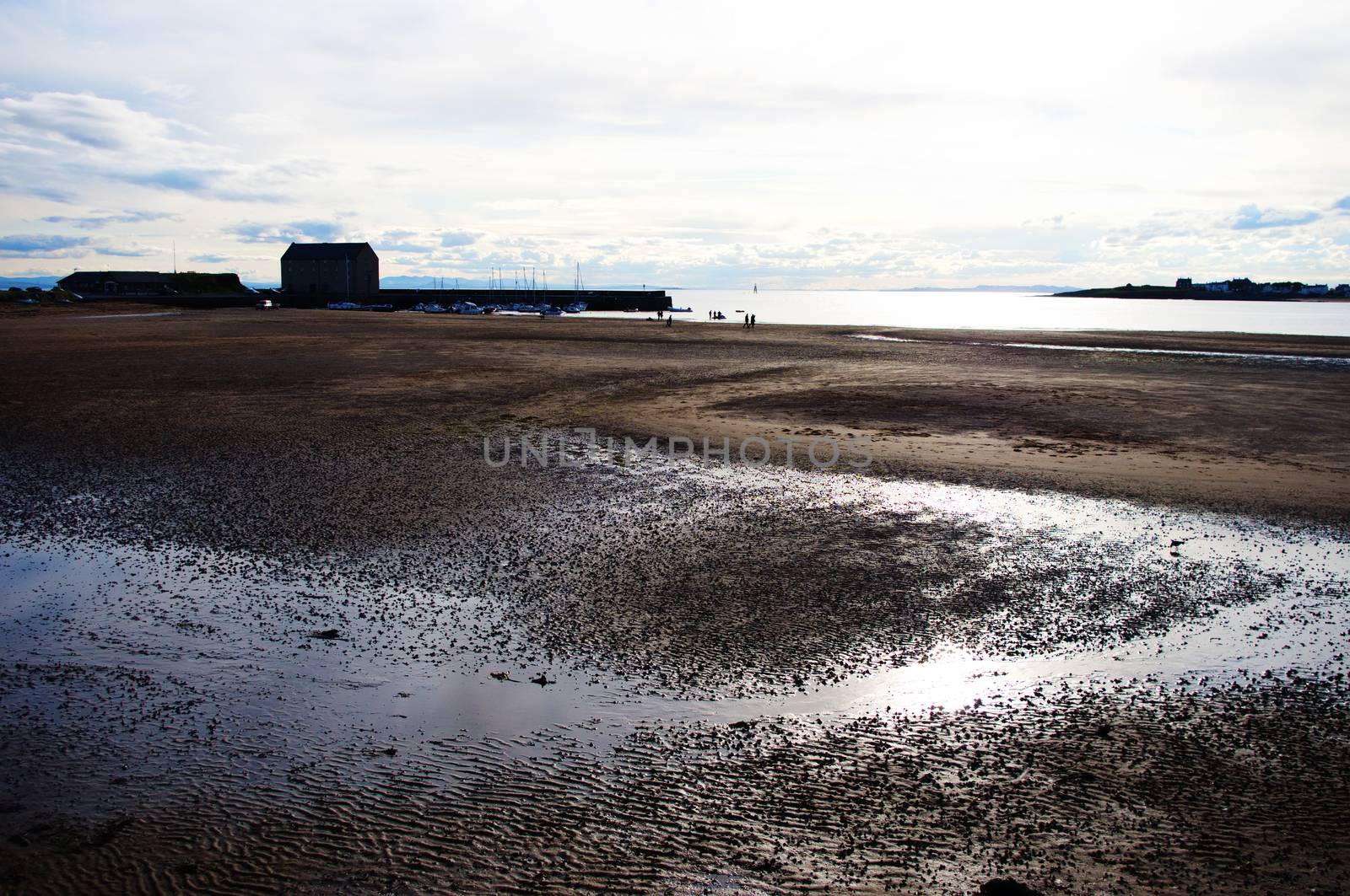 Sea Bay in the Scotland, empty beach