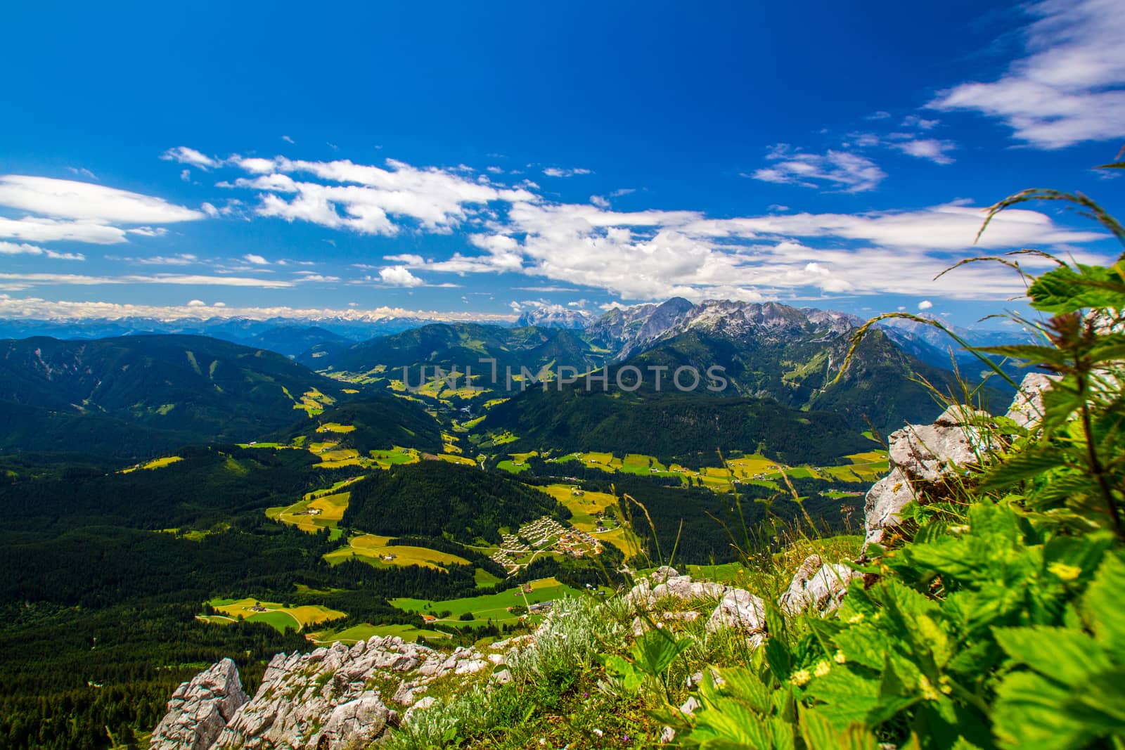 Large view of the high mountains Alps Austria