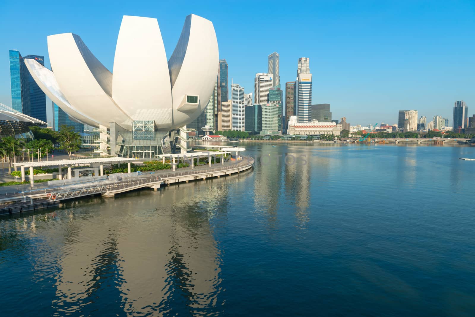 SINGAPORE - JUN 01, 2013: ArtScience Museum in Singapore. It is one of the attractions at Marina Bay Sands. It has 21 gallery spaces with a total area of 6,000 square meters. 