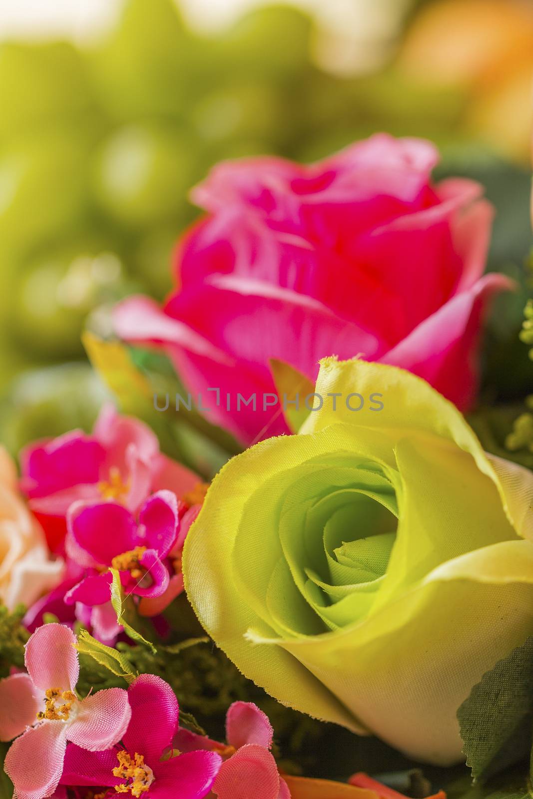 Beautiful of rose artificial flowers