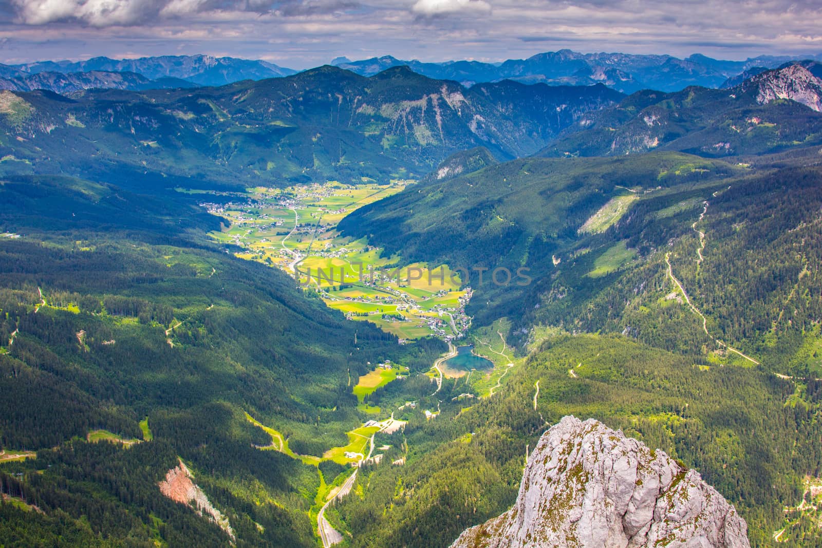 Large view of the high mountains Alps Austria