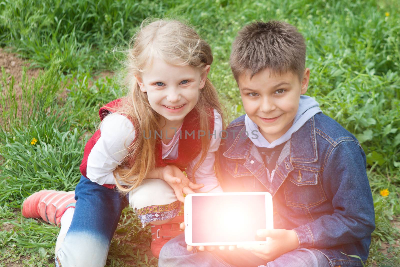 girl and boy with laptop