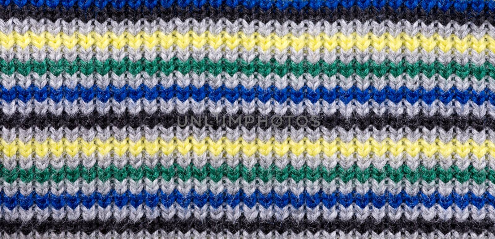 Colorful knitting background close up