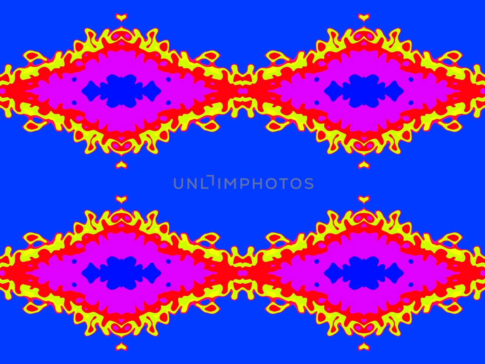 Digital computer graphic - textural ornament in a bright colors for design.