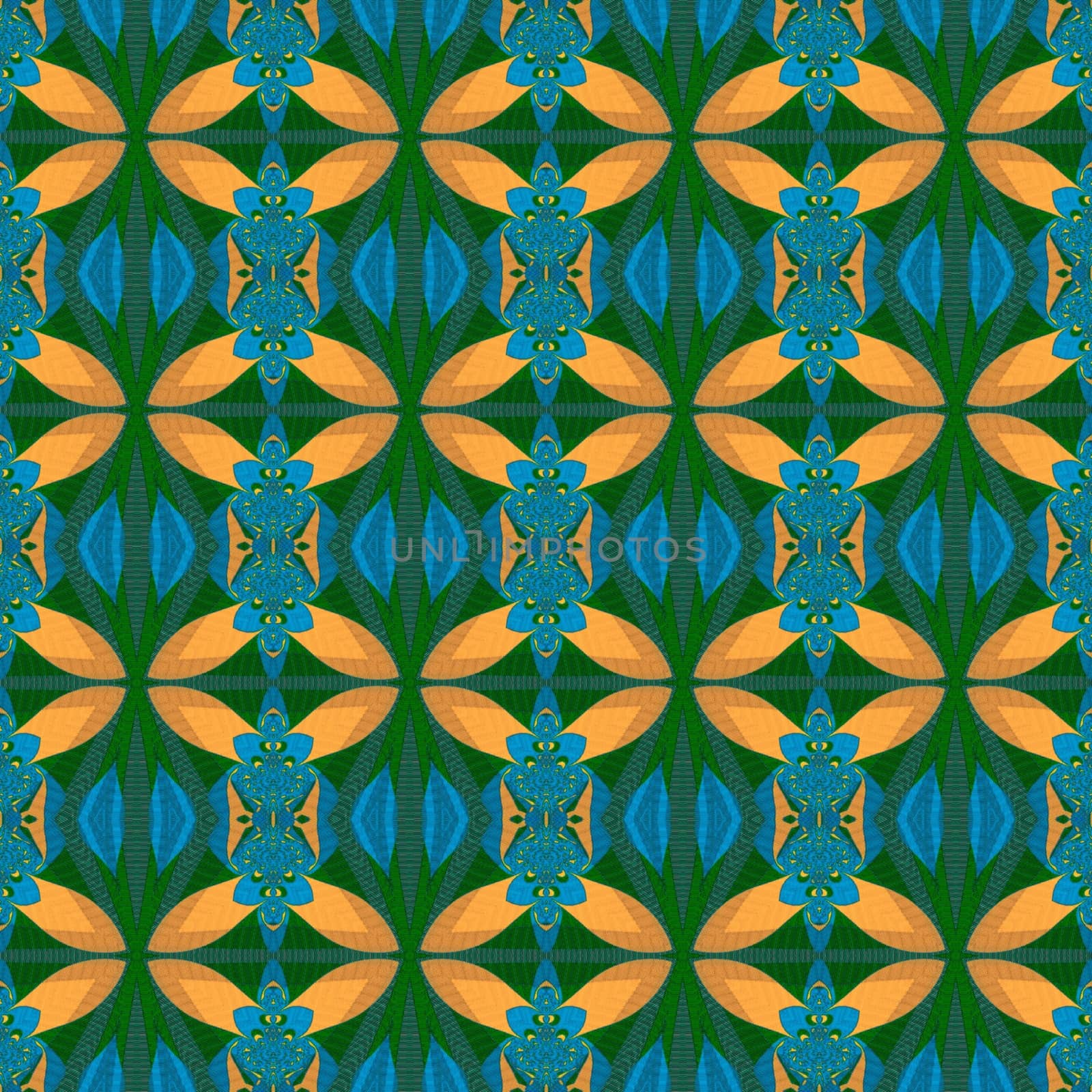 Digital computer graphic - seamless decorative pattern in a green - yellow colors for design.