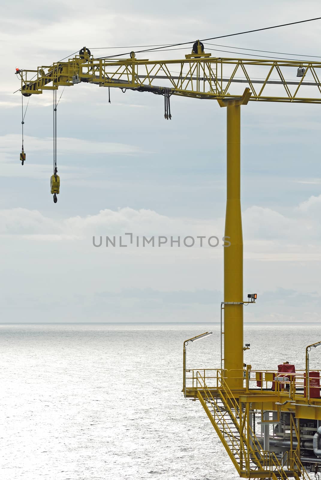 An offshore production platform in a Gulf of Thailand by think4photop