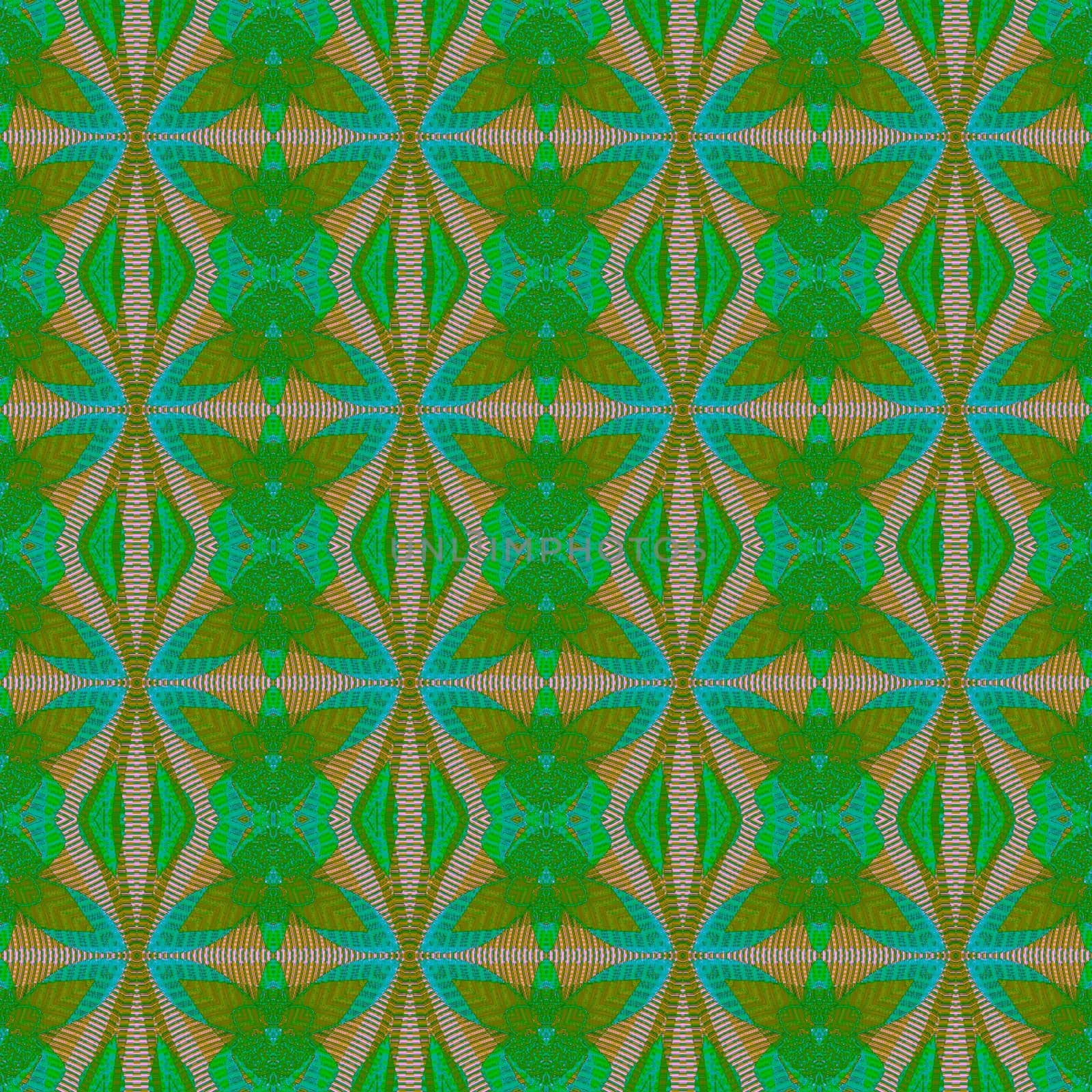 Digital computer graphic - seamless decorative pattern in a green colors for design.