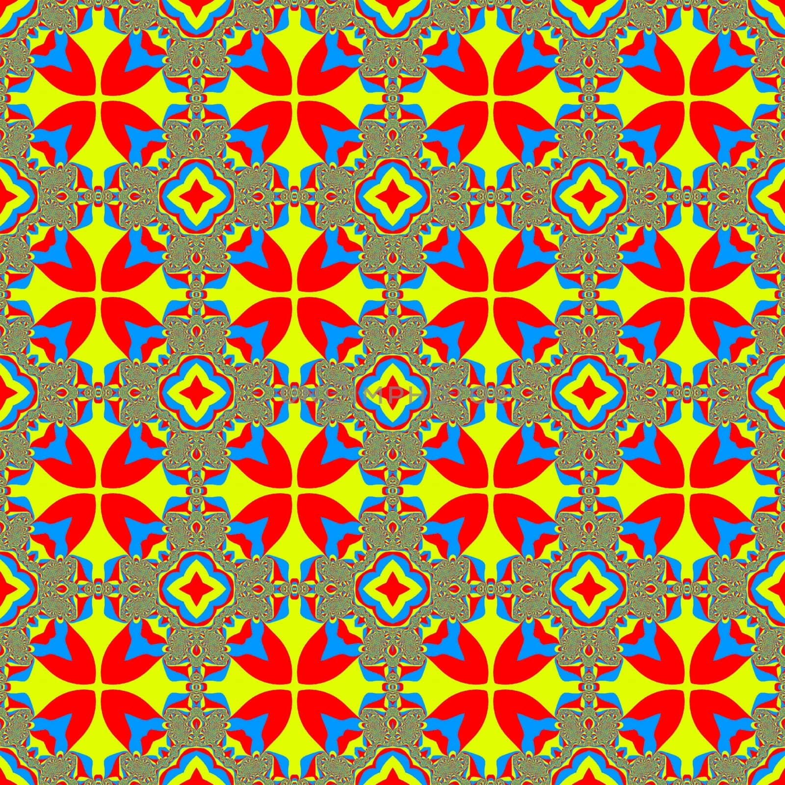 Digital computer graphic - seamless decorative pattern in a bright colors for design.
