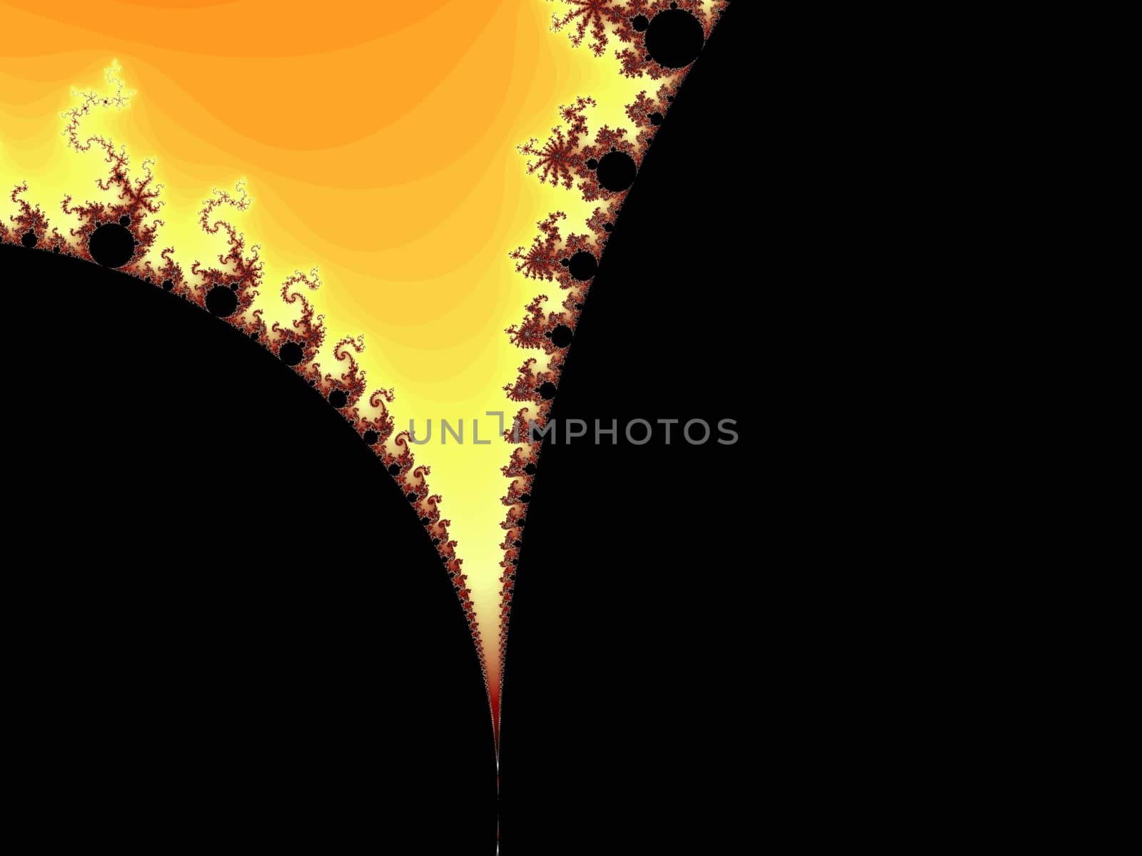 Digital computer graphic - rendering. Decorative fractal Mandelbrot for design.