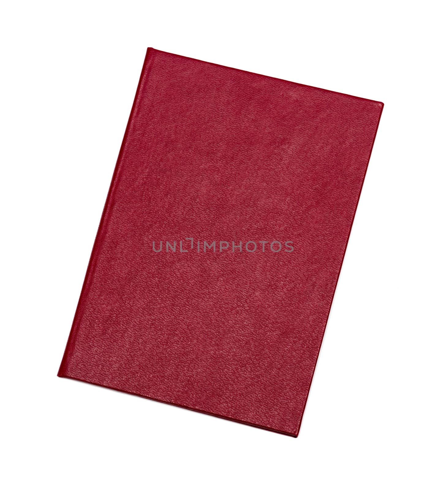 red cover on a white background