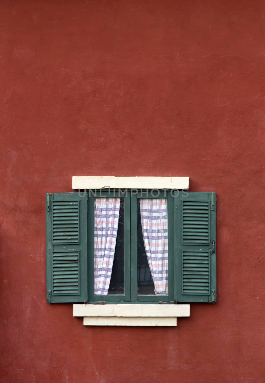 Window on cement wall with for background