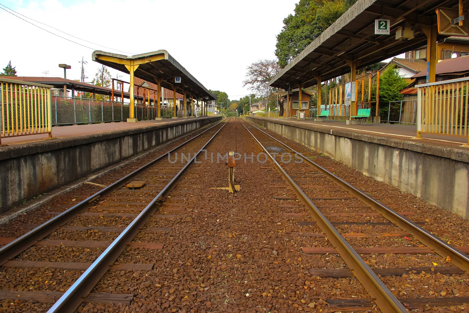 Local old country train station in Japan