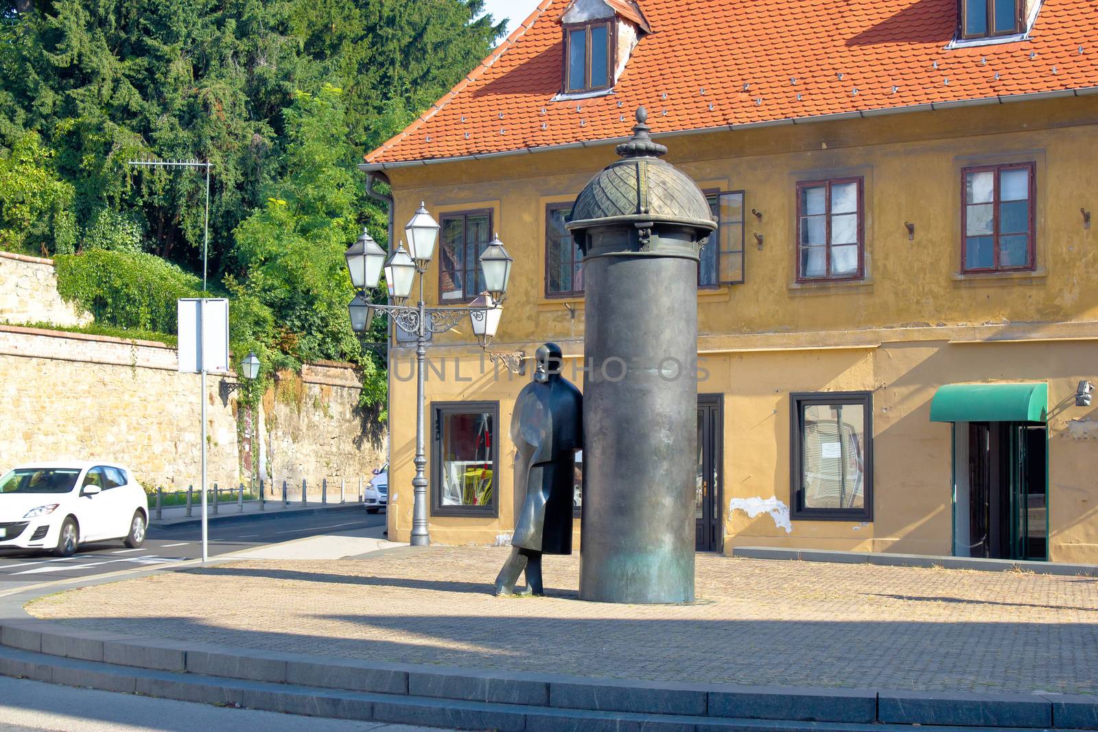 Street scene of Zagreb, capital of Croatia