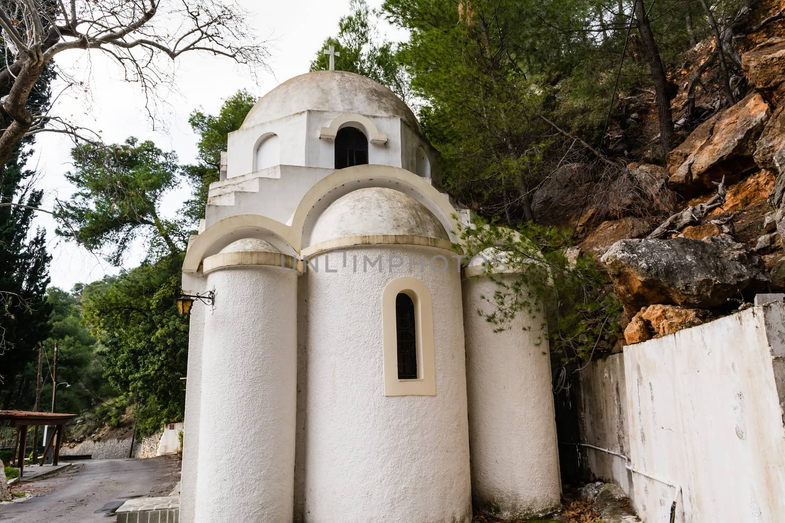 A small Greek orthodox church in Poros island in Greece