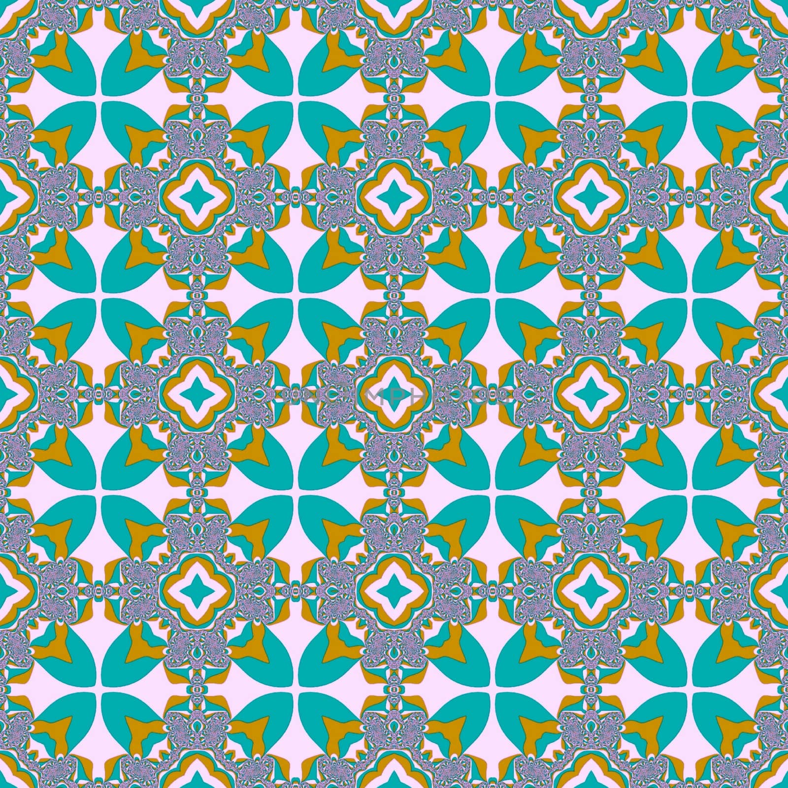 Digital computer graphic - seamless decorative ornament in a gentle colors for design.