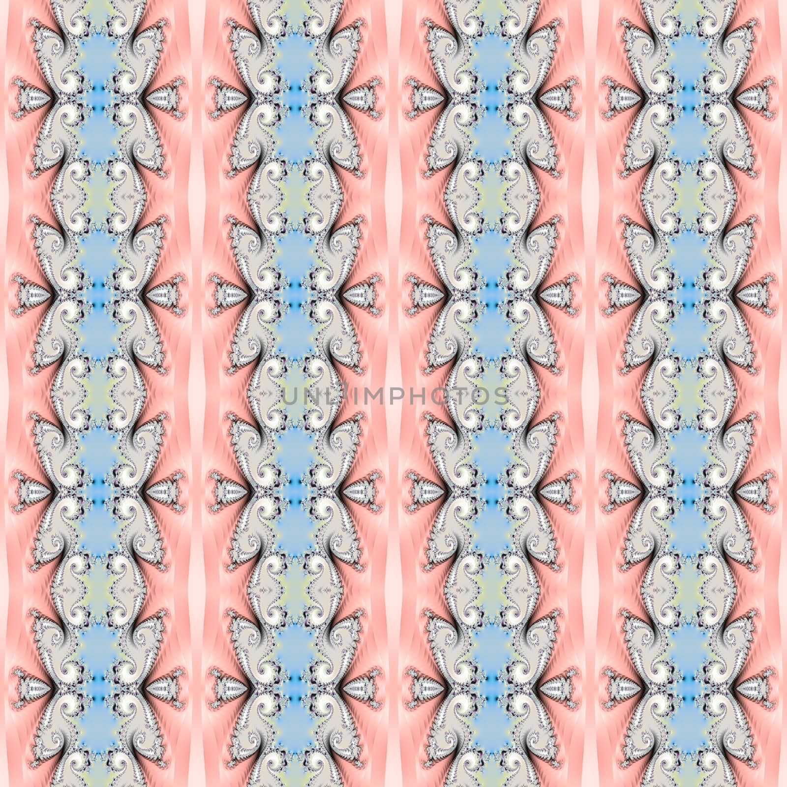 Digital computer graphic - seamless decorative ornament in a gentle colors for design.