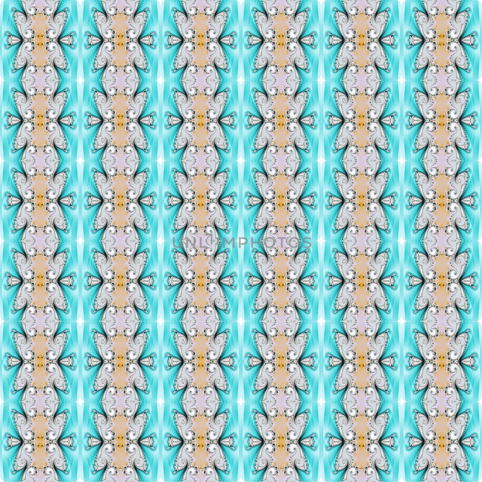 Digital computer graphic - seamless decorative ornament in a gentle colors for design.