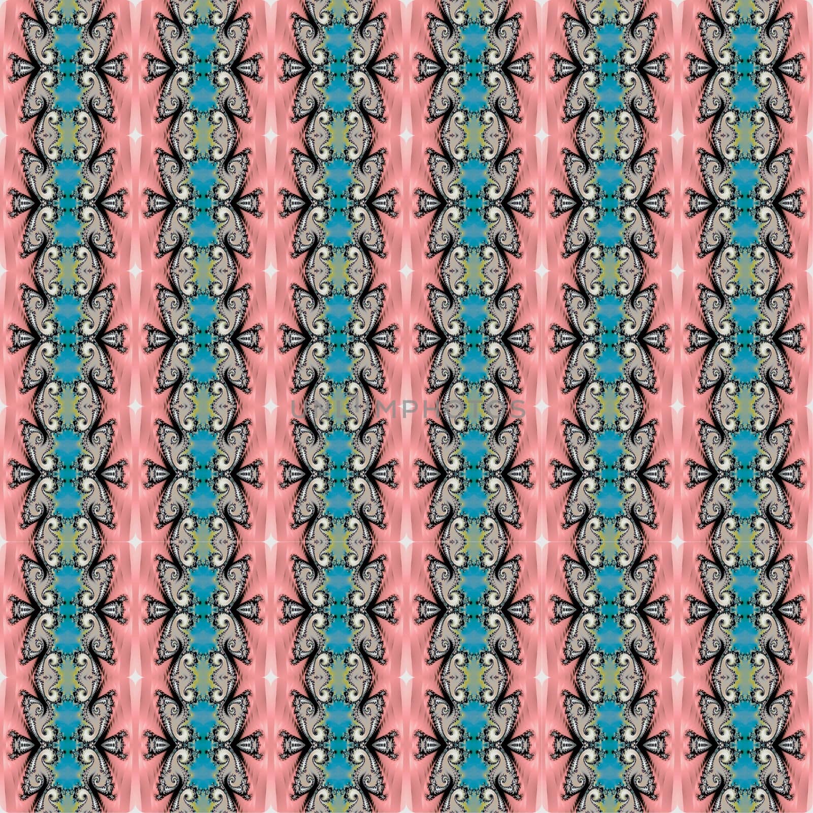 Digital computer graphic - seamless decorative ornament in a gentle colors for design.
