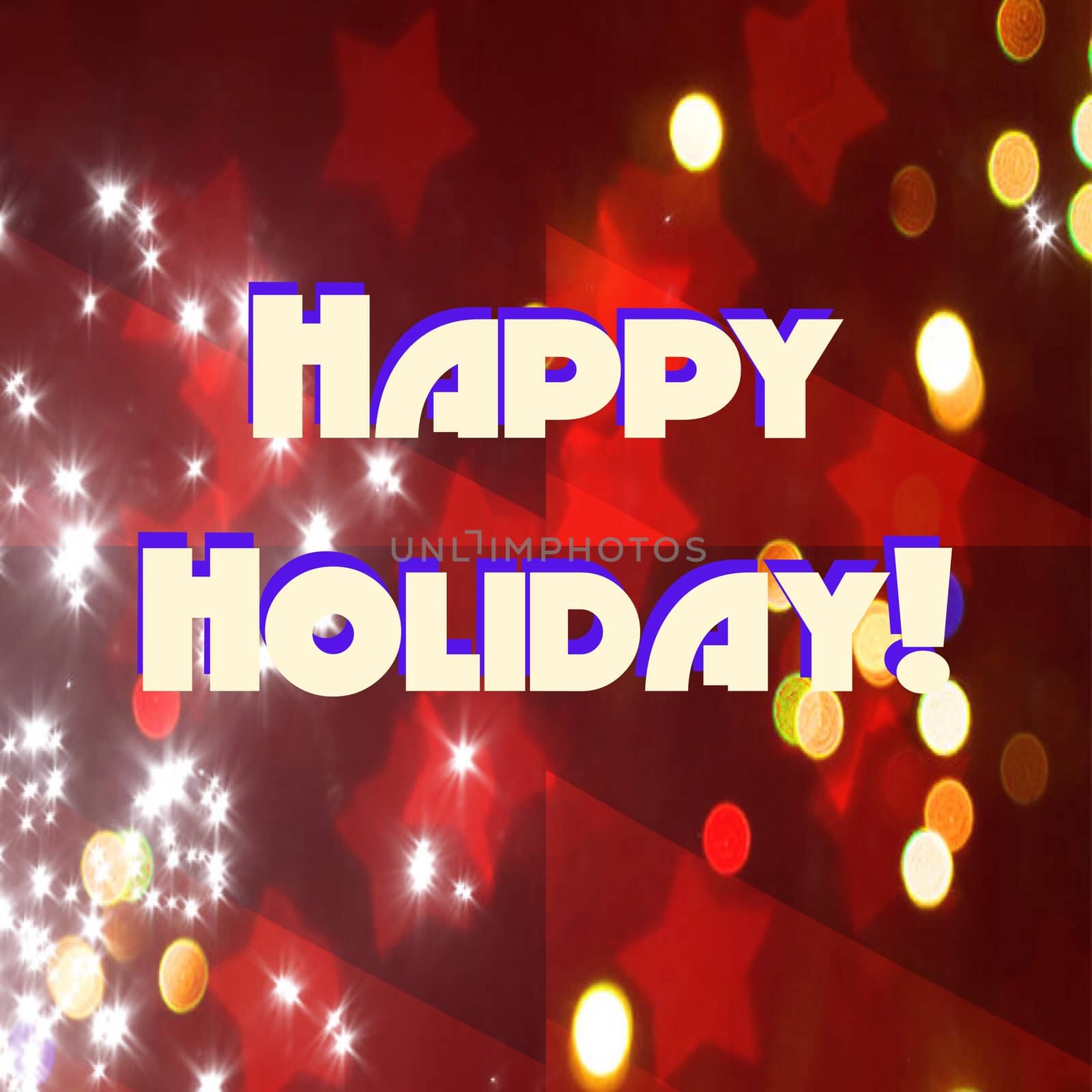 Digital computer graphic - postcard Happy Holiday!