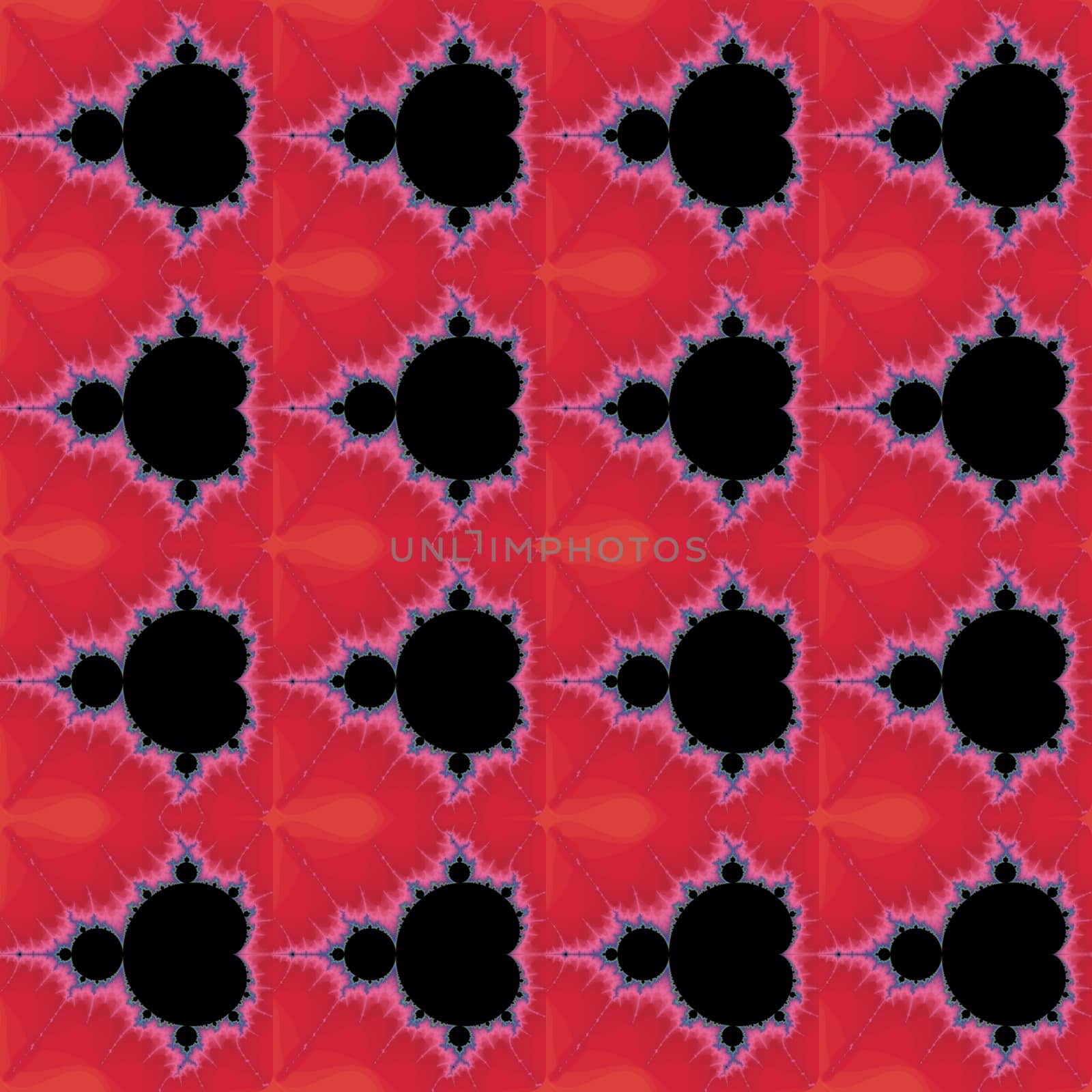 Digital computer graphic - seamless decorative ornament with fractals Mandelbrot for design.