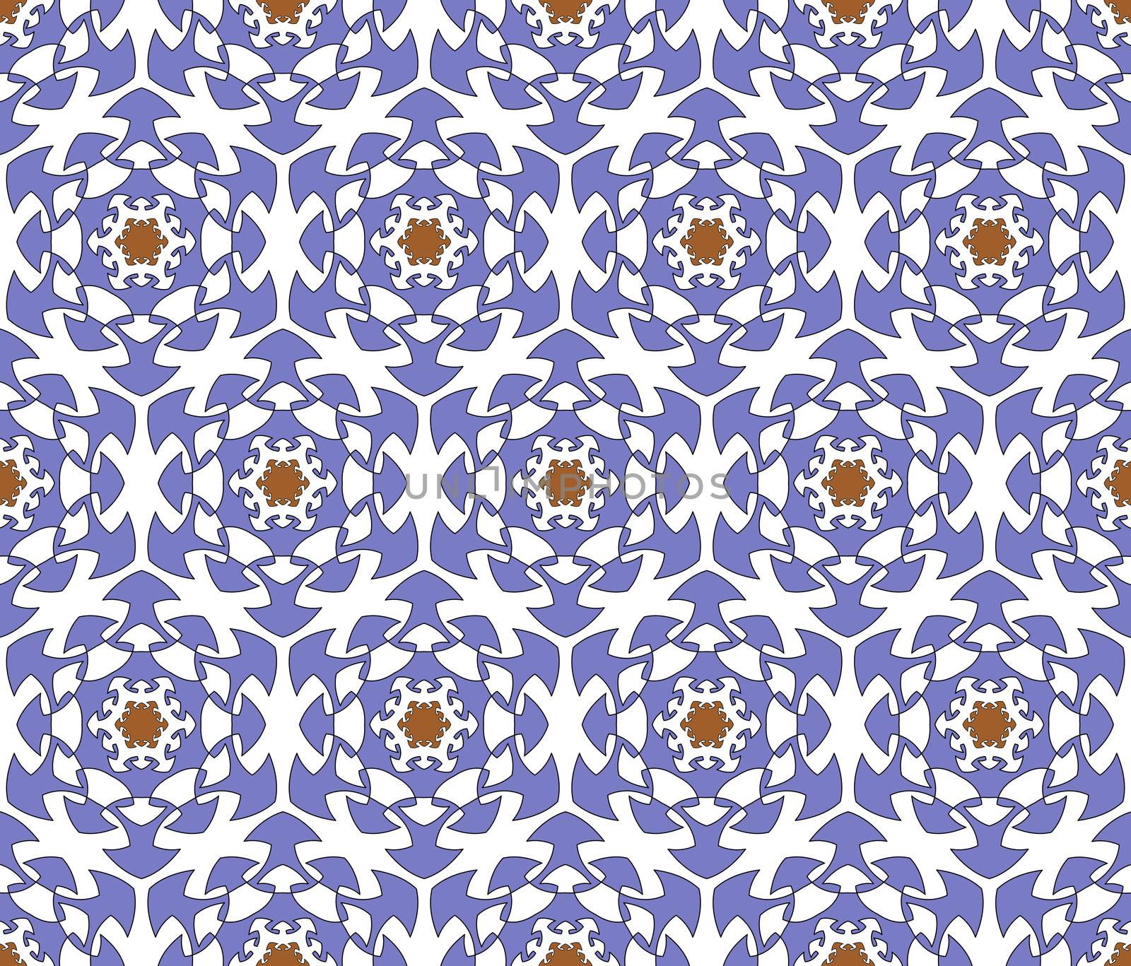 Medieval abstract floral pattern by Ahojdoma