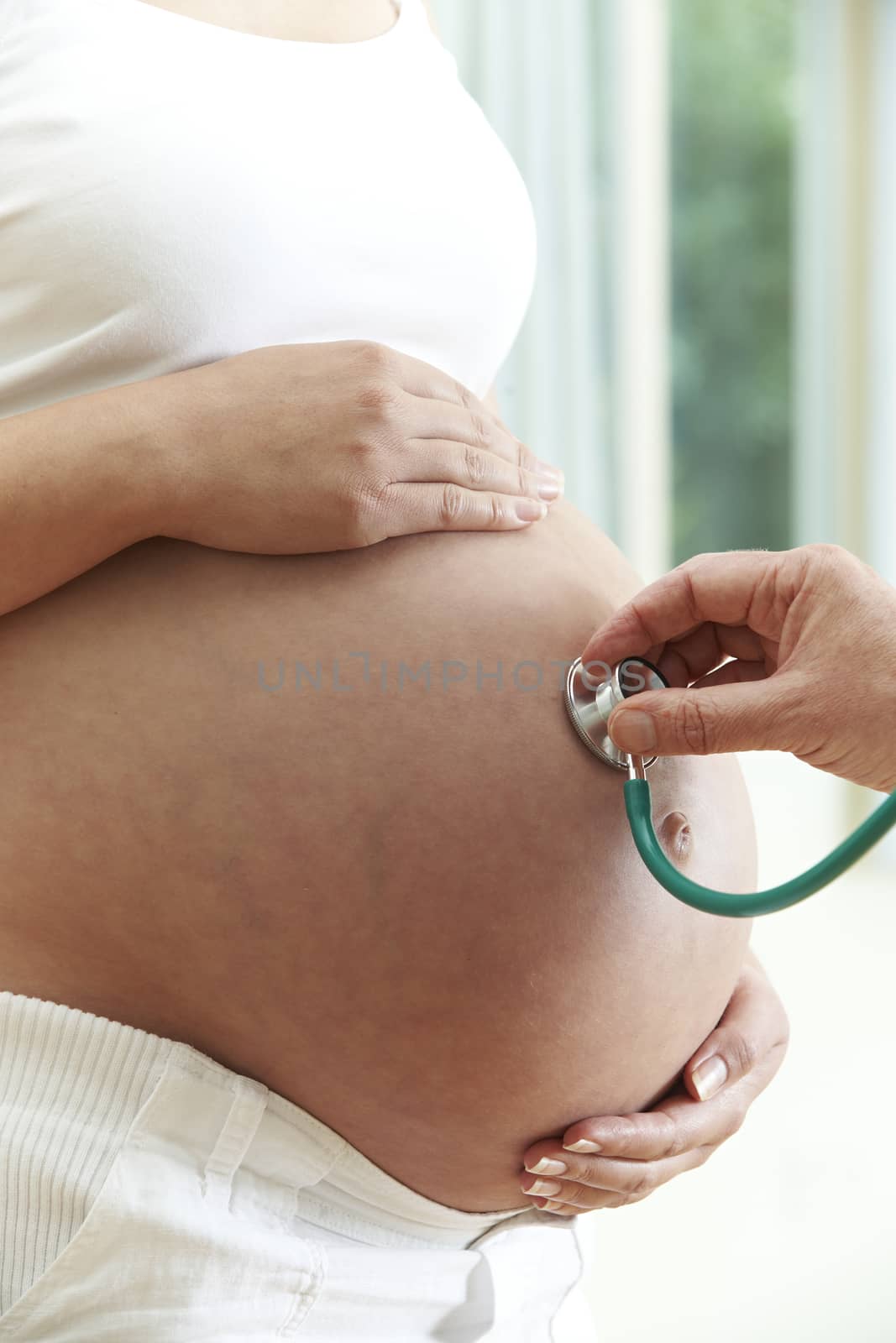 Doctor Giving Healthcheck To Pregnant Woman