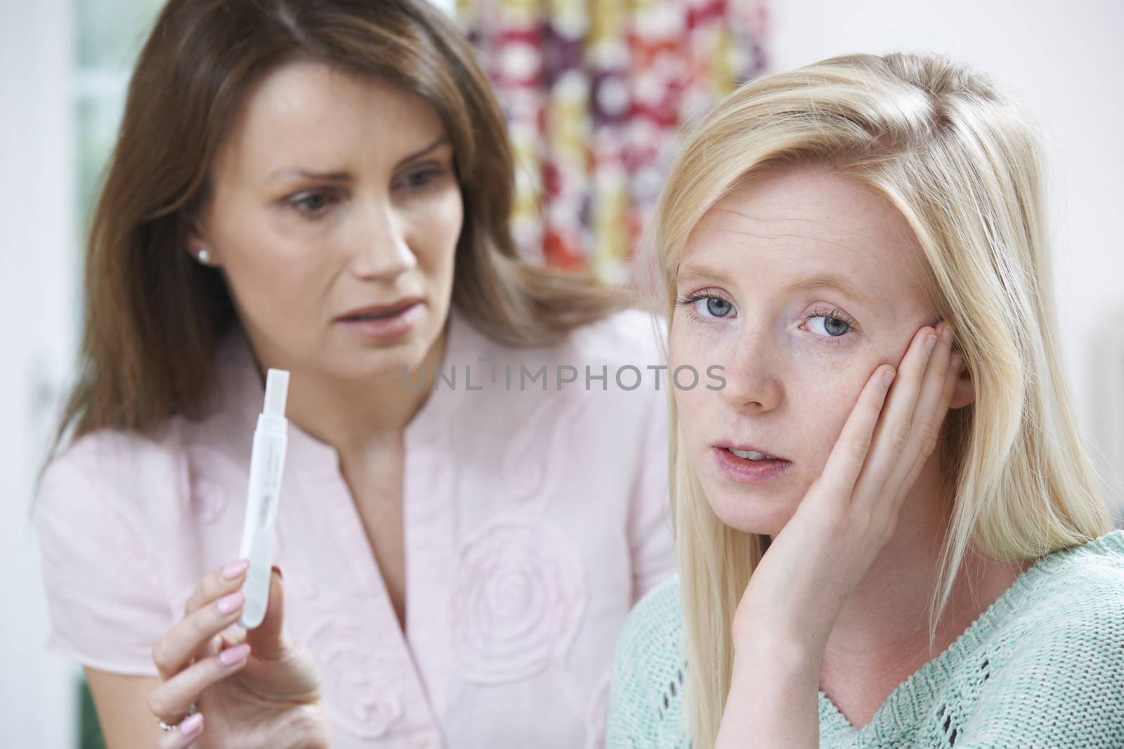 Mother Questioning Teenage Daughter About Pregnancy Test