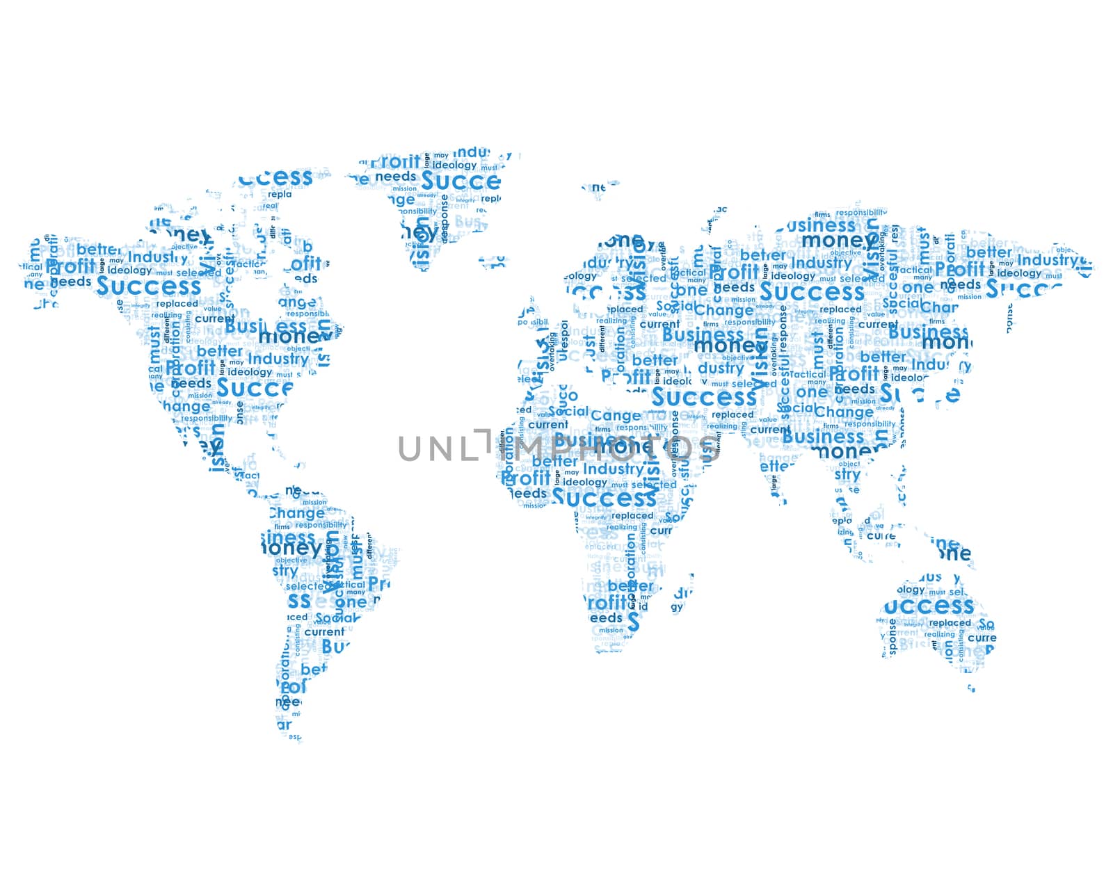 World map with business words by cherezoff