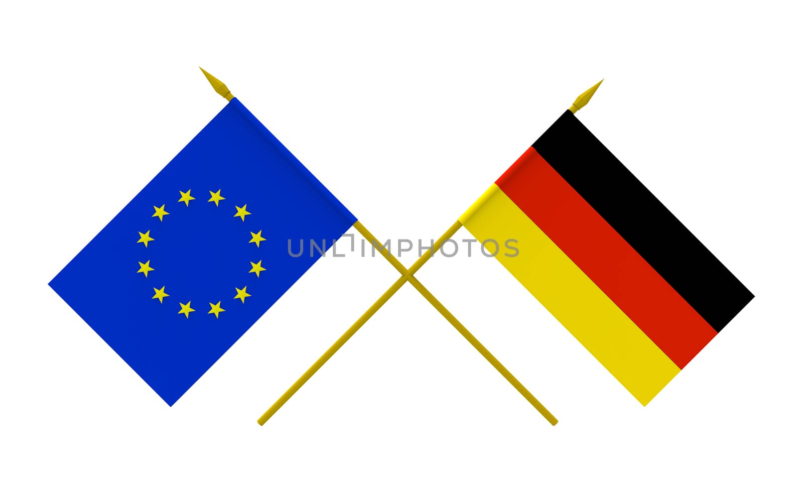 Flags, Germany and European Union by Boris15
