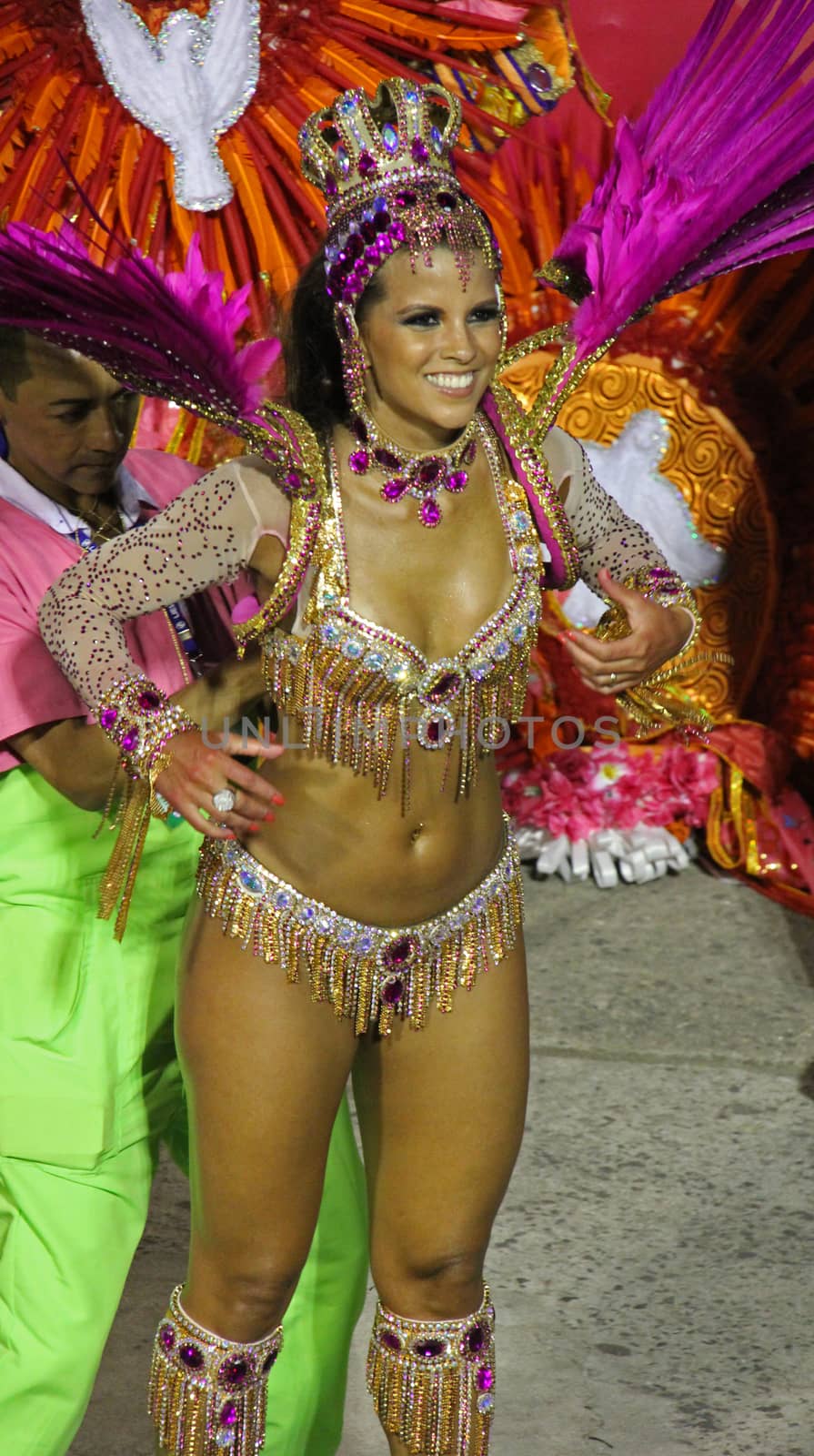 An entertainer performing at a carnaval in Rio de Janeiro, Brazil 03 Mar 2014 No model release Editorial only