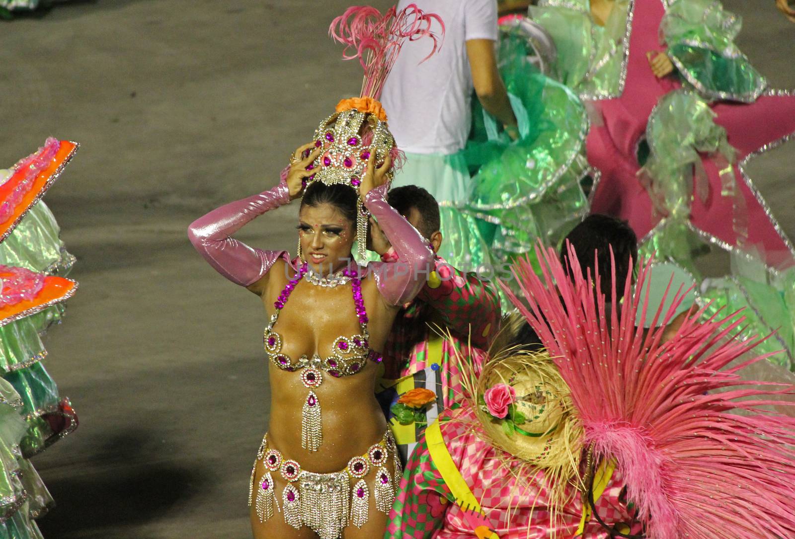 An entertainer performing at a carnaval in Rio de Janeiro, Brazil 03 Mar 2014 No model release Editorial only