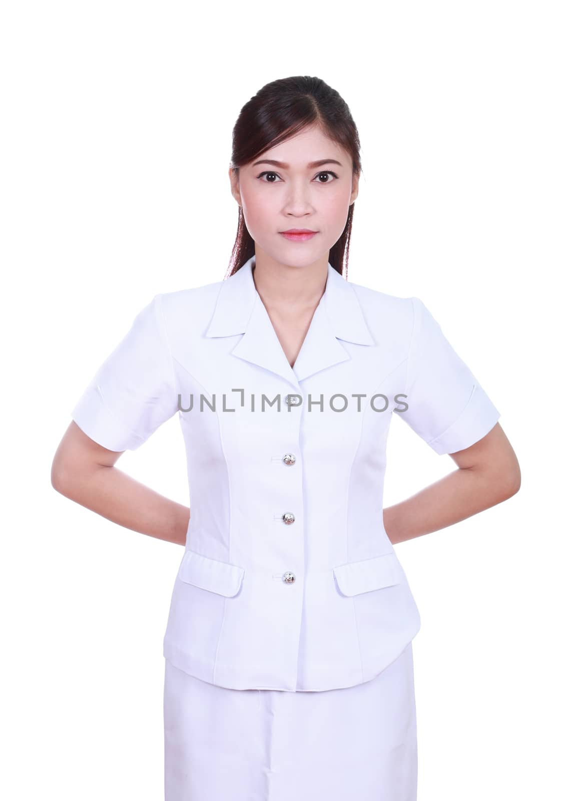 female nurse isolated on white background by geargodz