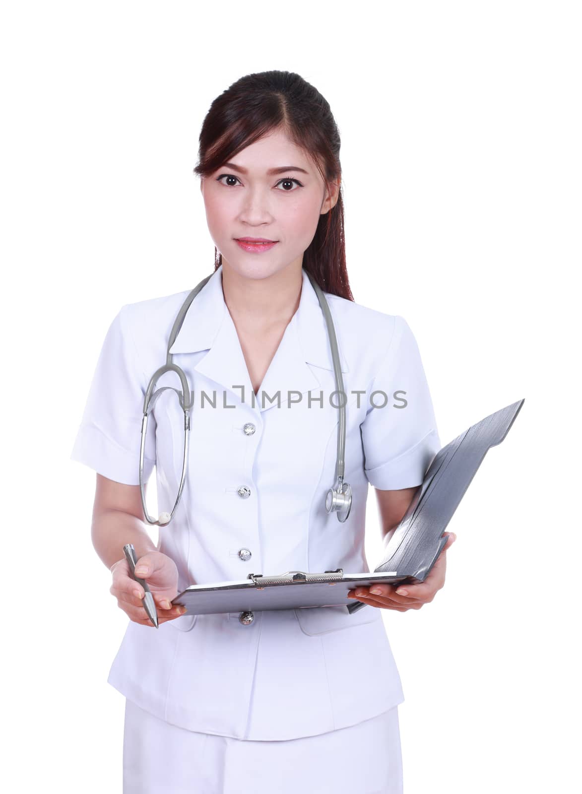 Nurse hold clipboard by geargodz