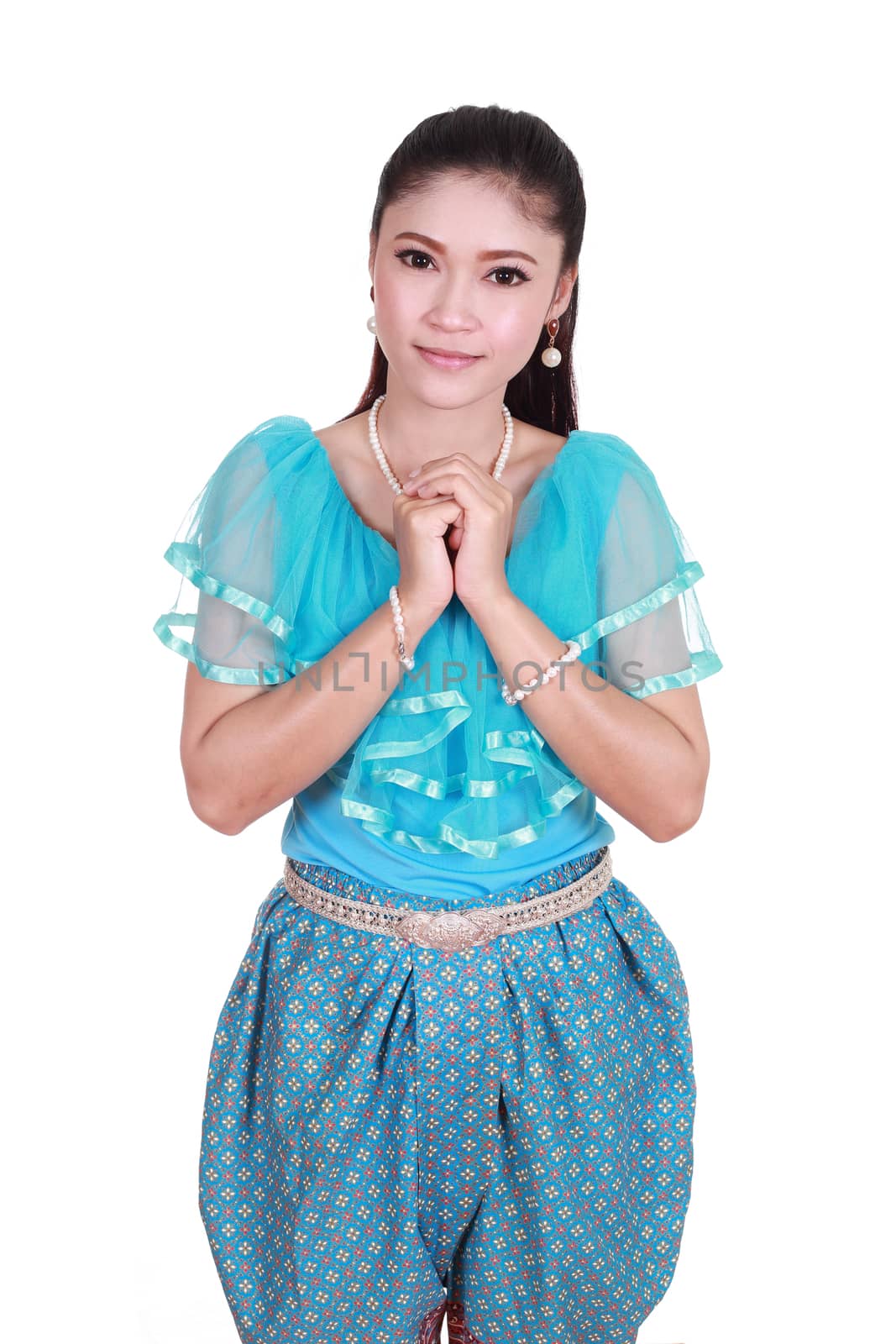 woman wearing typical thai dress by geargodz