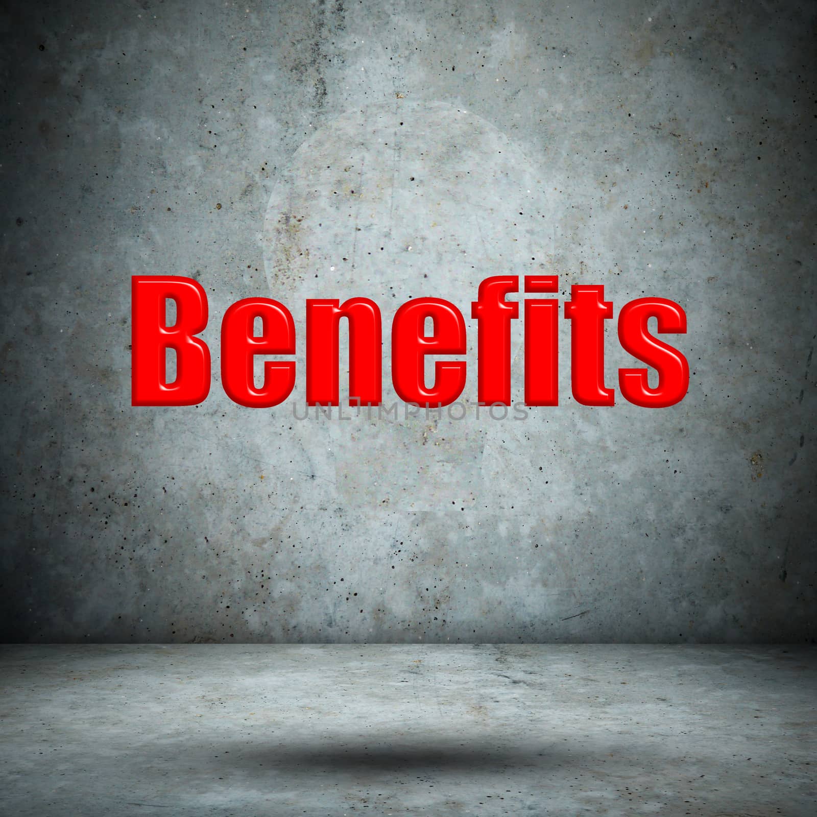 Benefits on concrete wall