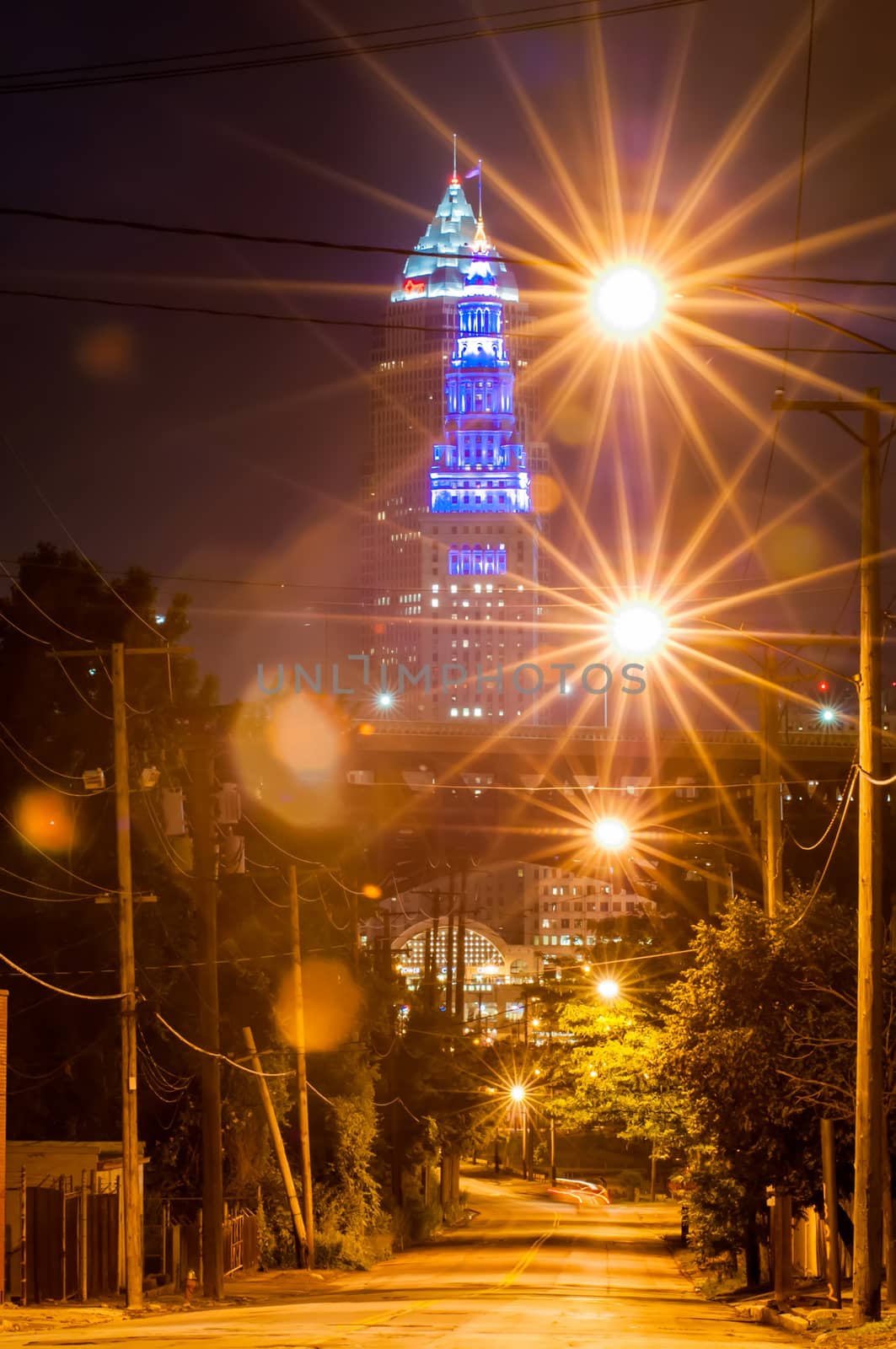 Cleveland downtown on cloudy day by digidreamgrafix