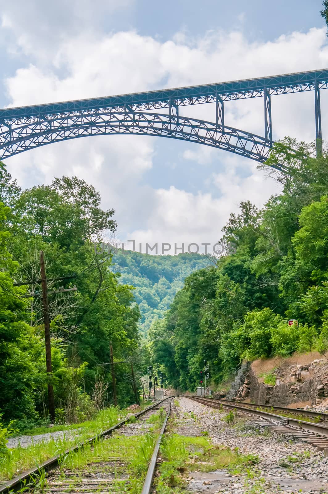 West Virginia's New River Gorge bridge carrying US 19  by digidreamgrafix