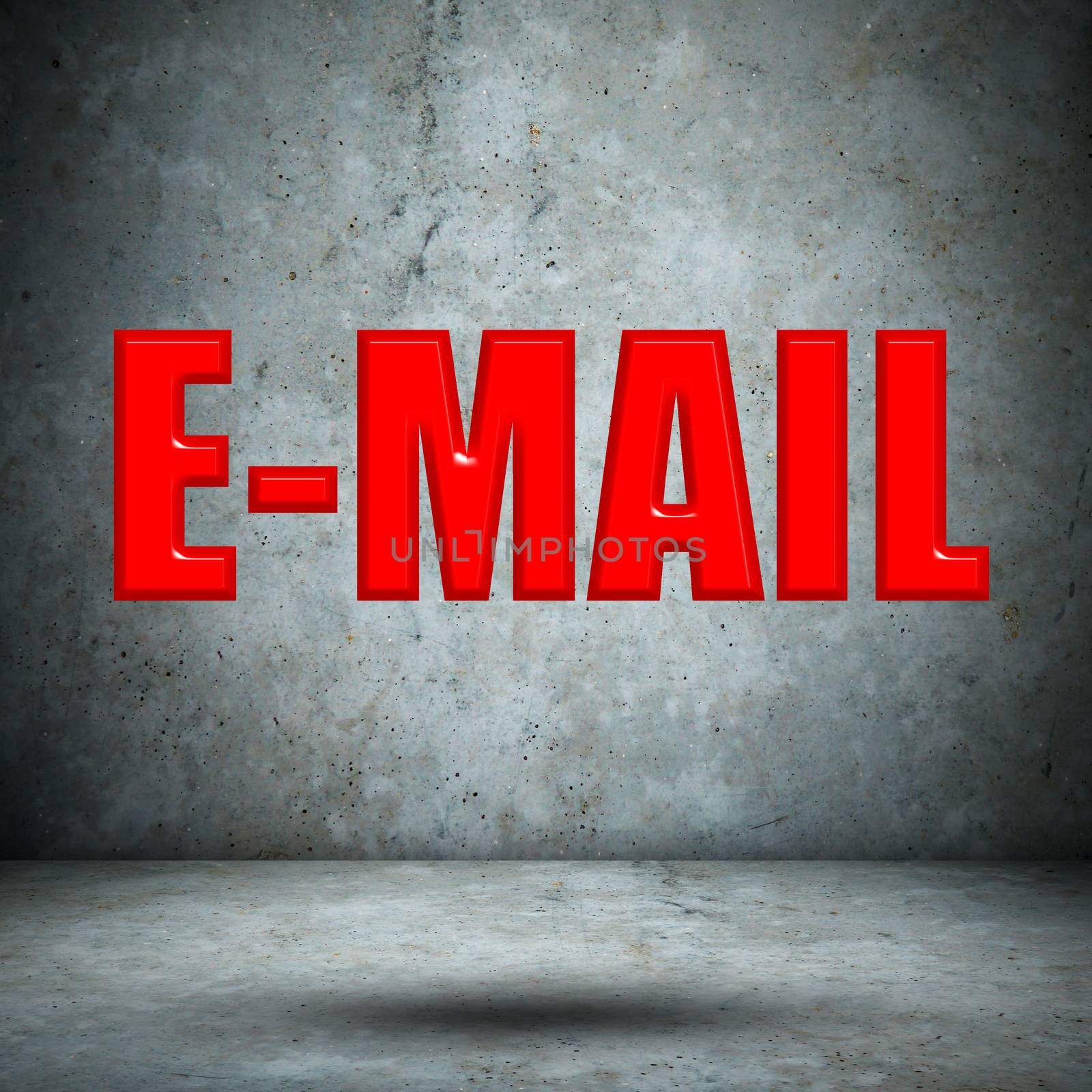 E-MAIL on concrete wall