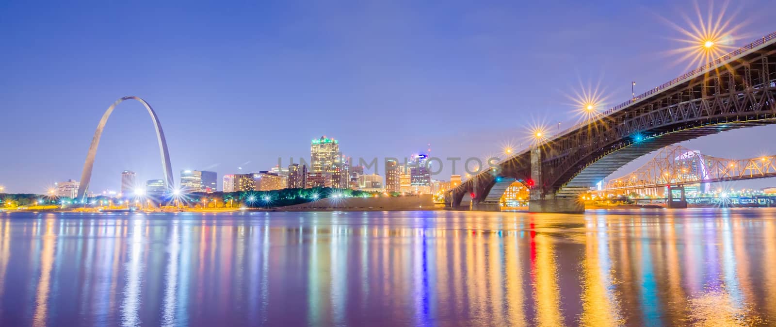 City of St. Louis skyline. Image of St. Louis downtown with Gate by digidreamgrafix
