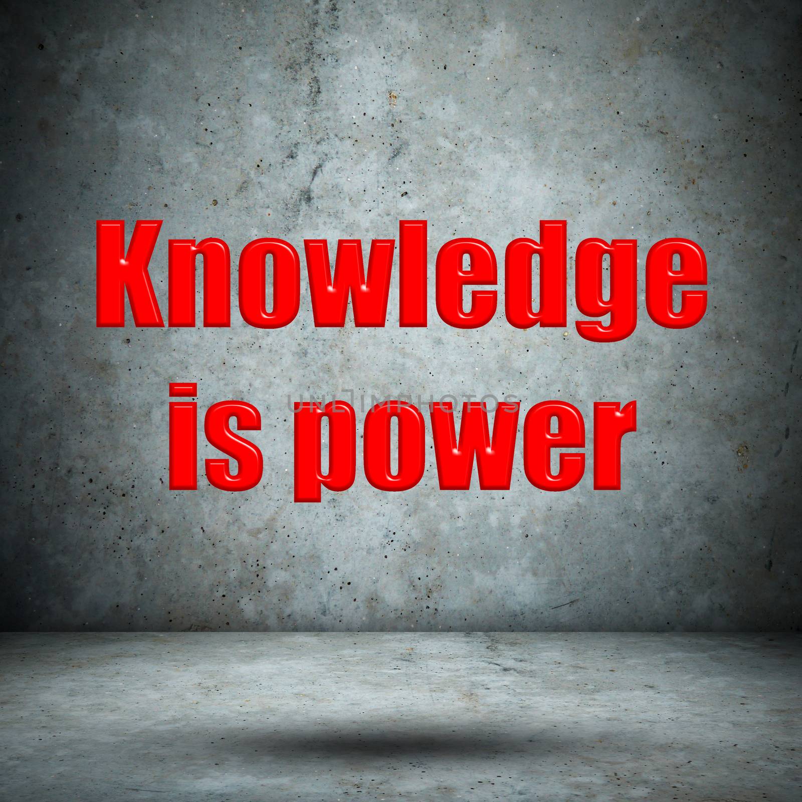 Knowledge is power concrete wall by tuk69tuk