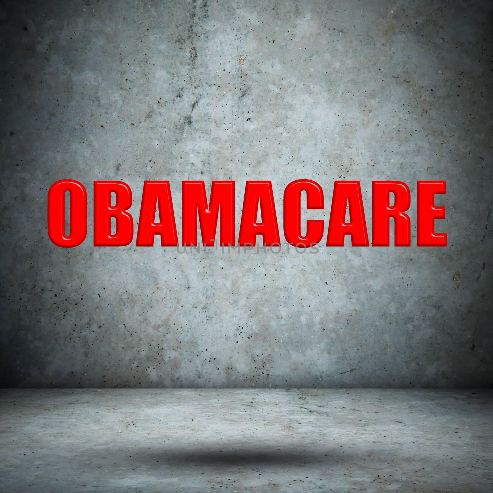 OBAMACARE concrete wall