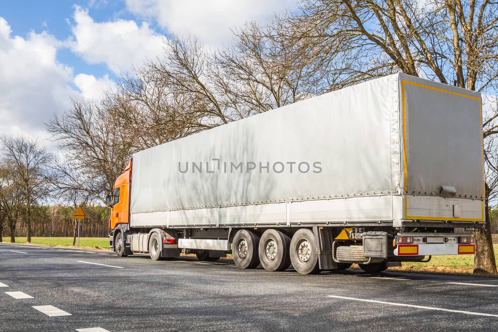 Truck on the road delivery cargo