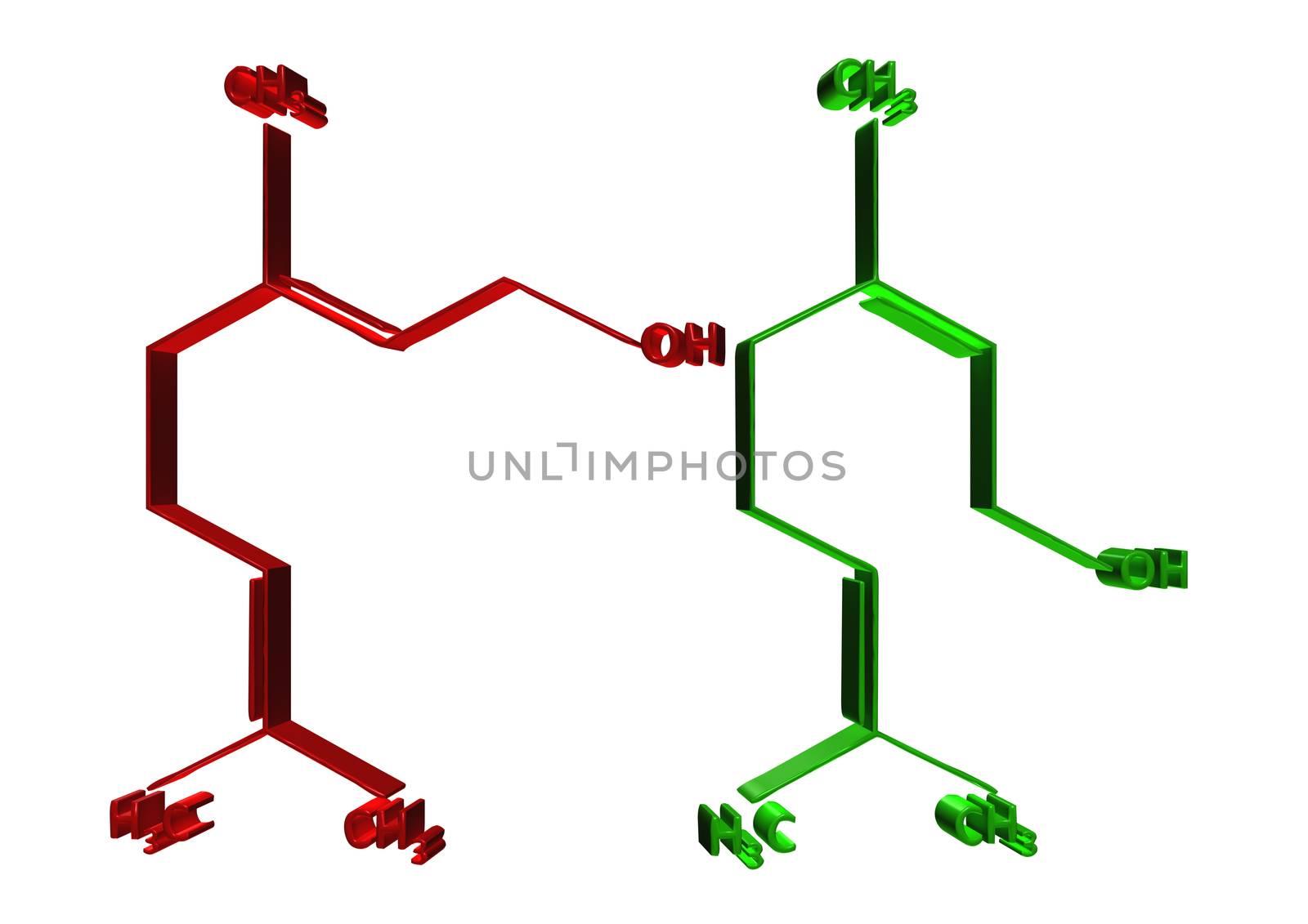 Abstract background with structural chemical formulas of benzene rings