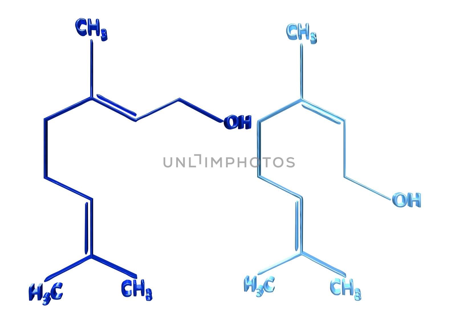 Abstract background with structural chemical formulas of benzene rings