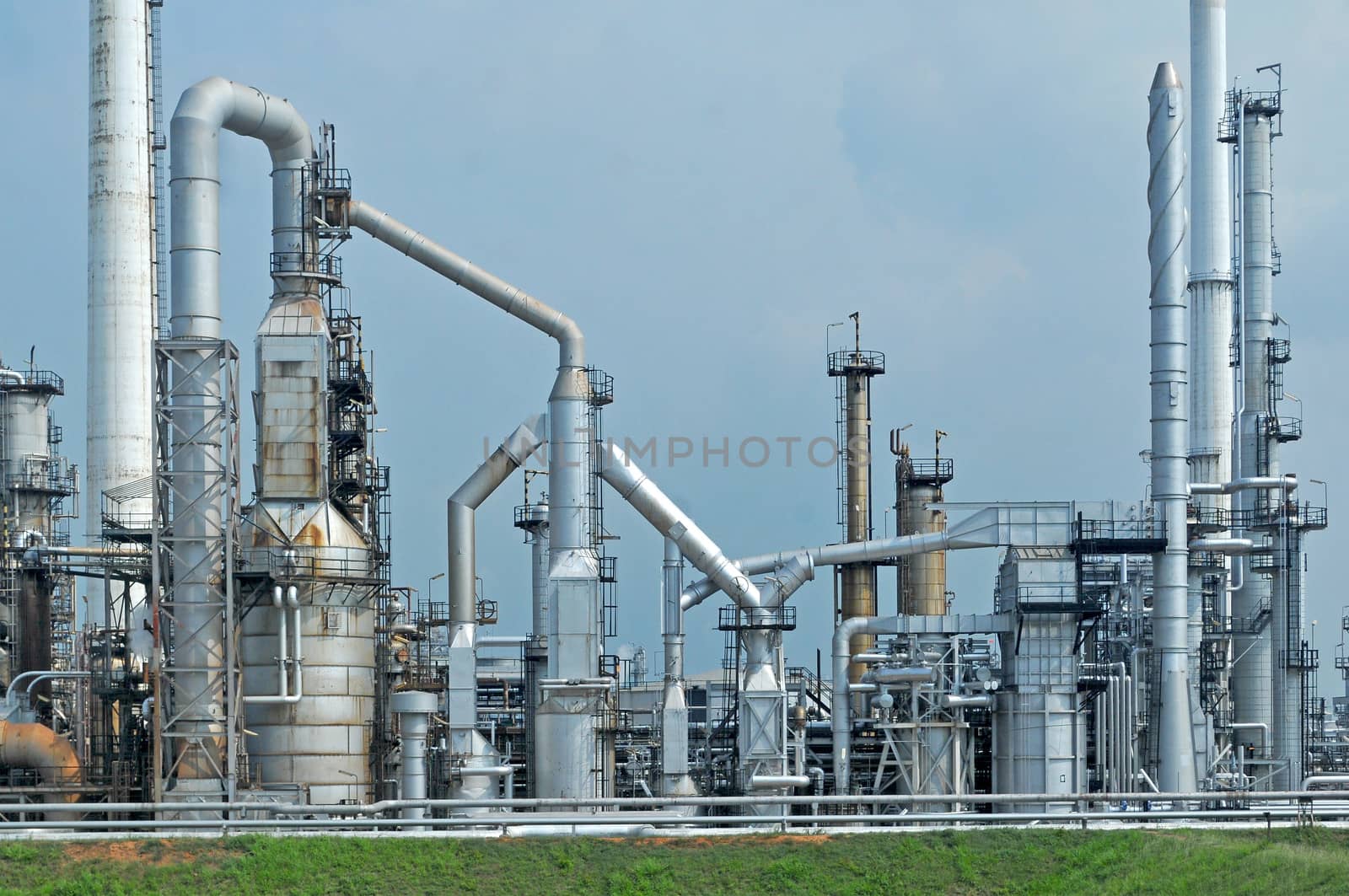 Oil Refinery factory morning by think4photop