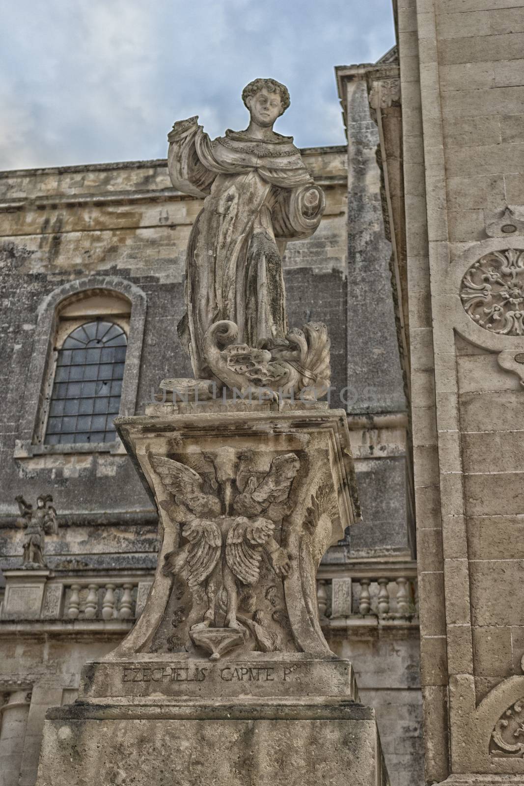 Baroque details  in the old town of Lecce in the southern Italy