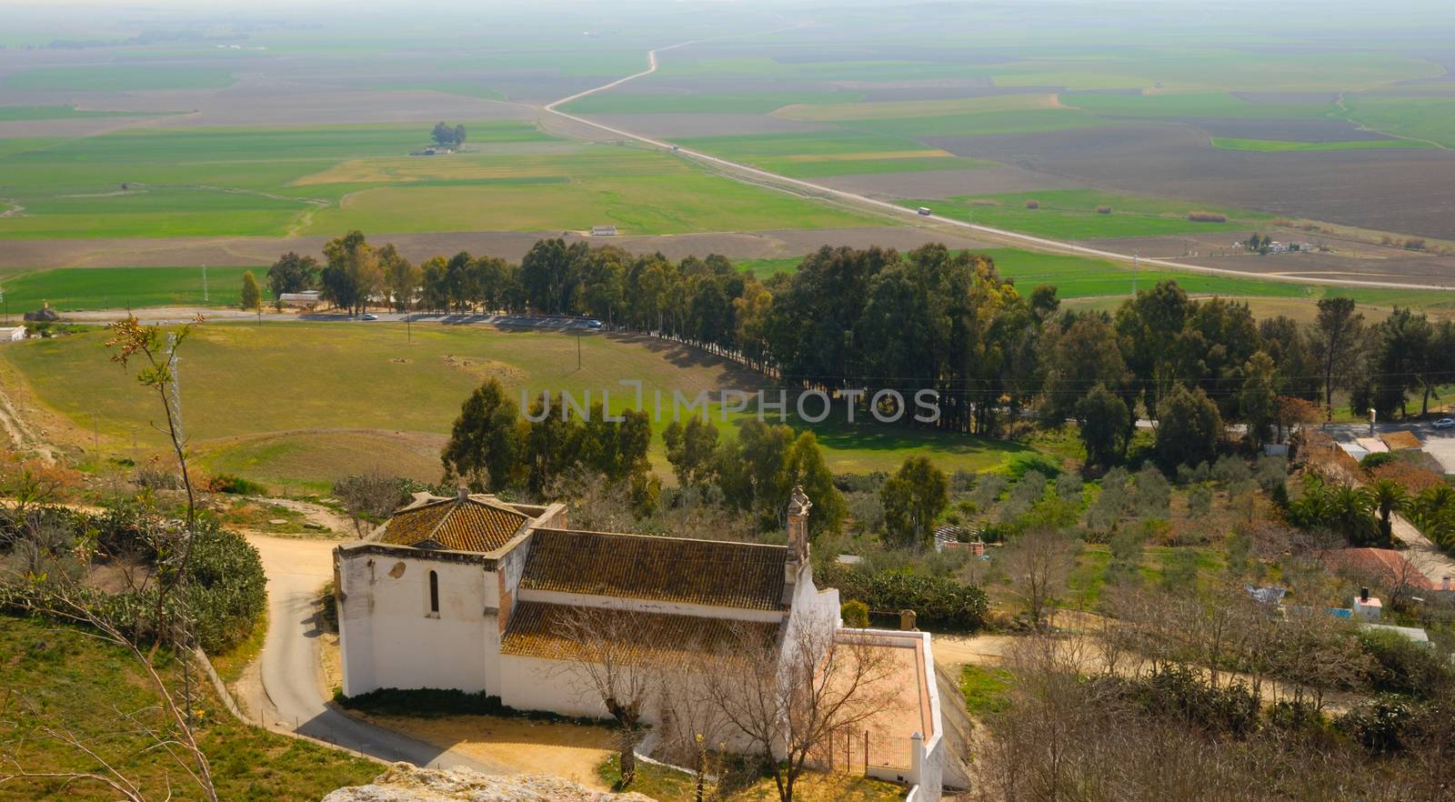 Hermitage in the countryside of Carmona, a town of south-western Spain, in the province of Seville. 