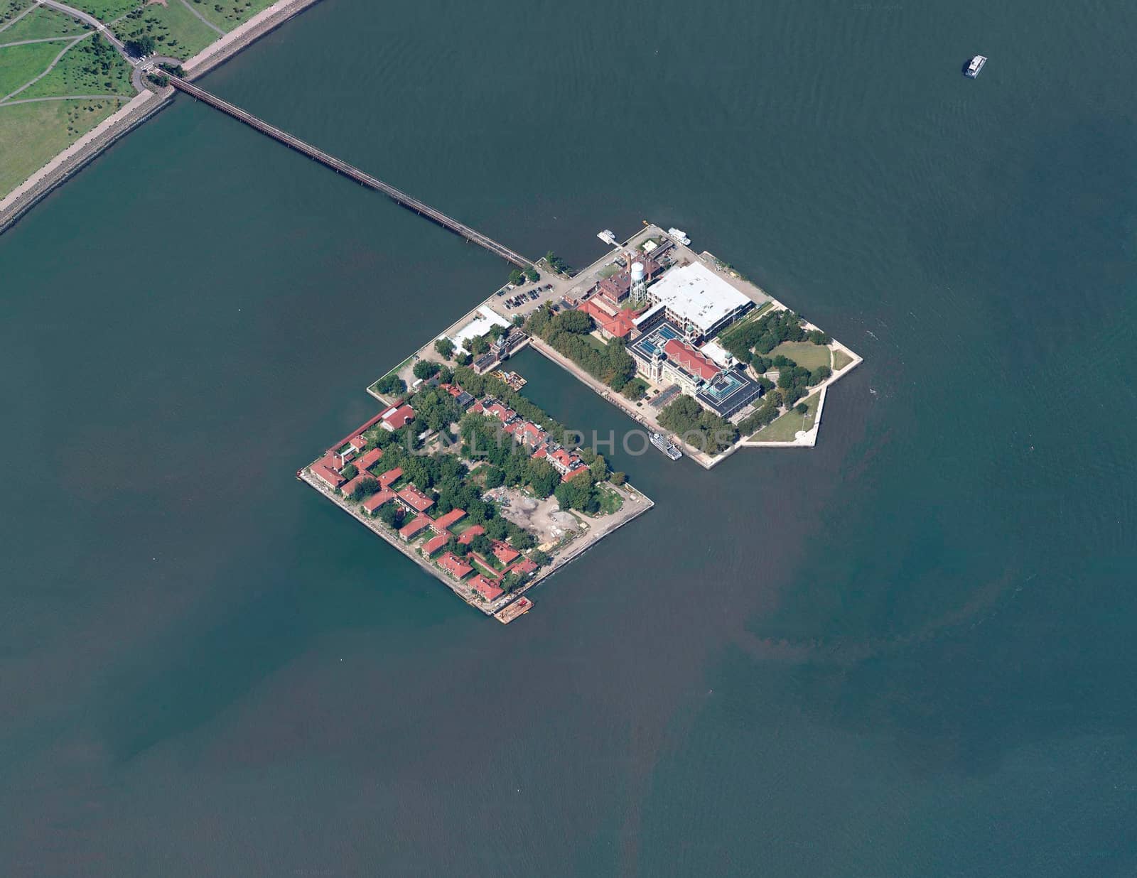 Ellis Island New York aerial view