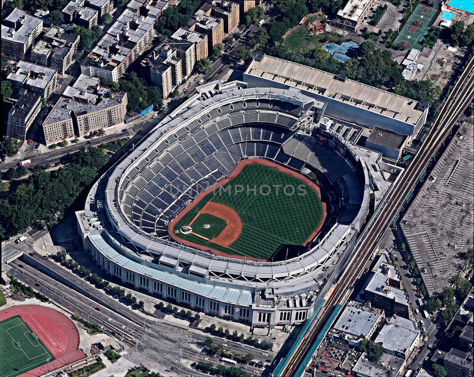 Yankee Stadium New York aerial view